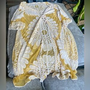 Ember Boho Yellow Bathing Suit Cover-up